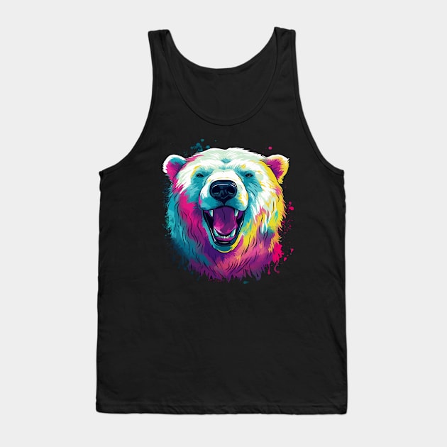 Polar Bear Smiling Tank Top by JH Mart